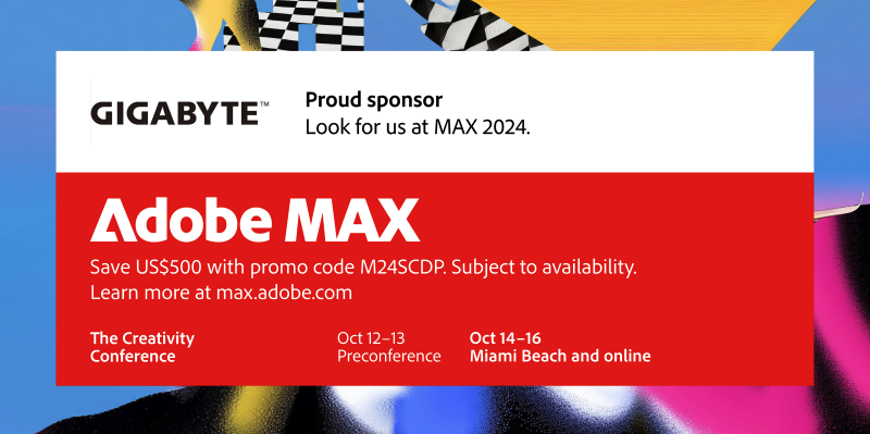 GIGABYTE to Showcase AI-powered Innovations and Exclusive Giveaways at Adobe MAX 2024